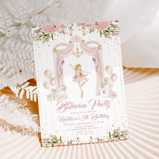 Blond Ballerina verjaardag Center podium Kaart