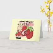 Blond Berry 6e Verjaardag T-shirts en geschenken Kaart (Gele Bloem)