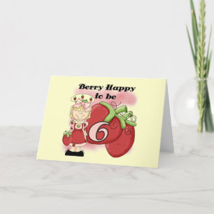 Blond Berry 6e Verjaardag T-shirts en geschenken Kaart