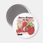 Blond Berry 6e Verjaardag T-shirts en geschenken Magneet (Voorkant / Achterkant)