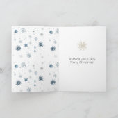 Blond Black Dress Snowflakes Christmas Kaart (Binnen)