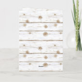 Blond Blue Flowers Christmas Kaart (Achterkant)