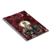 Blond Boudoir Burgundy Floral Notitieboek (Rechterzijde)