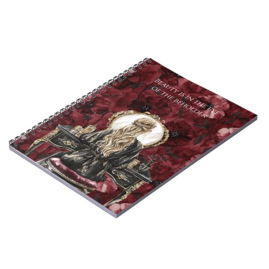 Blond Boudoir Burgundy Floral Notitieboek (Linkerzijde)