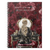 Blond Boudoir Burgundy Floral Notitieboek (Voorkant)