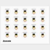 Blond Boy Kindergarten Afstuderen T-shirts Ronde Sticker (Vel)