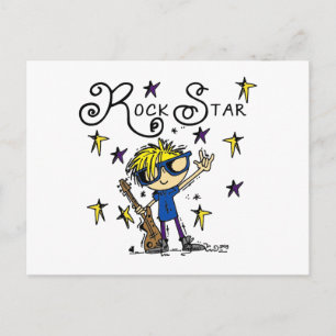 Blond Boy Rock Star Briefkaart