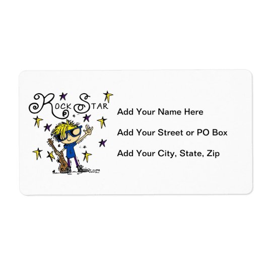 Blond Boy Rock Star Etiket (Voorkant)