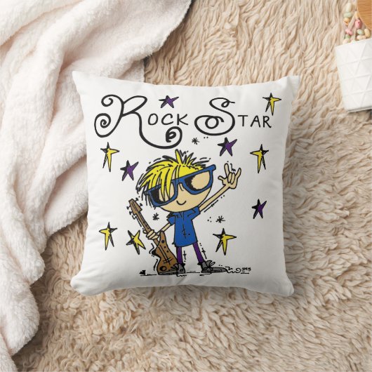 Blond Boy Rock Star Kussen (Deken)