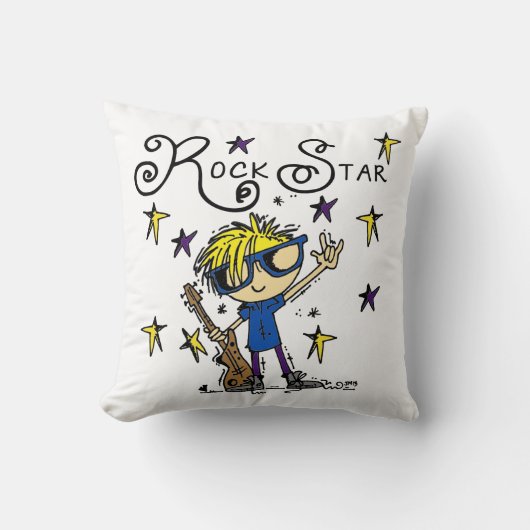 Blond Boy Rock Star Kussen (Voorkant)