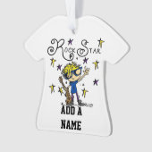 Blond Boy Rock Star Ornament (voorkant)