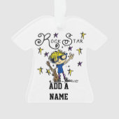 Blond Boy Rock Star Ornament (voorkant)