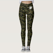 Blond & Broek - Groene Camouflage Leggings (Voorkant)