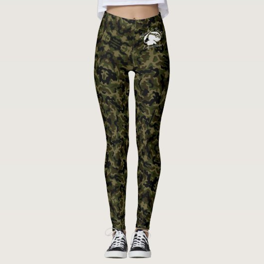 Blond & Broek - Groene Camouflage Leggings (Voorkant)
