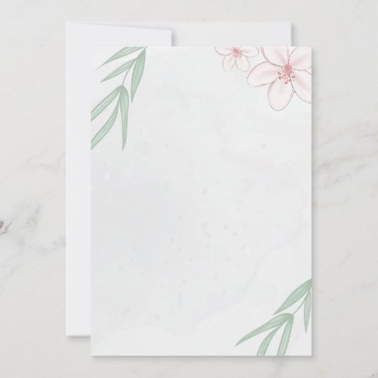 Blond Bruid in Jurk Bruids Douche Uitnodiging (Achterkant)