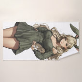 Blond Bunny Girl Anime Badhanddoek (Badhanddoek)