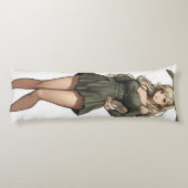 Blond Bunny Girl Anime Lichaamskussen (Achterkant)