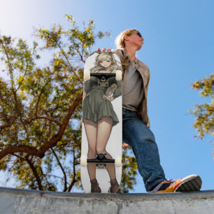 Blond Bunny Girl Anime Persoonlijk Skateboard
