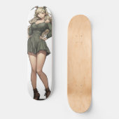 Blond Bunny Girl Anime Persoonlijk Skateboard (Voorkant)