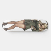 Blond Bunny Girl Anime Persoonlijk Skateboard (Horizontaal)