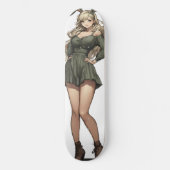 Blond Bunny Girl Anime Persoonlijk Skateboard (Voorkant)