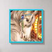 blond carrousel paard een mooi gezicht canvas afdruk (Voorkant)