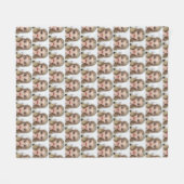 Blond cartoon rode lippen fleece deken (Voorkant (Horizontaal))