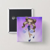 Blond Cheerleader Button (Voorkant /achterkant)