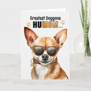 Blond Chihua Dog Greatest HuMOM Moederdag Feestdagen Kaart