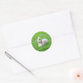 Blond eekhoorn ronde sticker (Envelop)
