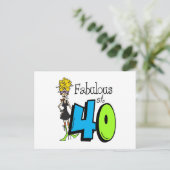 Blond Fabulous op 40 oktober Briefkaart (Staand voorkant)