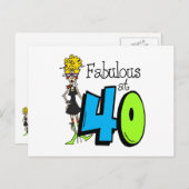 Blond Fabulous op 40 oktober Briefkaart (Voorkant / Achterkant)