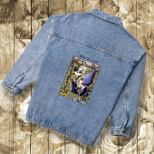 Blond Fairy Bloemen Paarse Denim Jacket