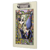 Blond Fairy Bloemen Paarse Klembord (Links)