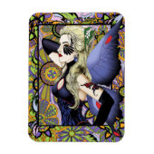 Blond Fairy Bloemen Paarse Magneet (Verticaal)