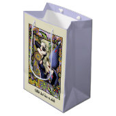 Blond Fairy Bloemen Paarse Medium Cadeauzakje (Voorkant Gekanteld)