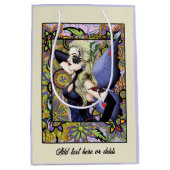 Blond Fairy Bloemen Paarse Medium Cadeauzakje (Voorkant)
