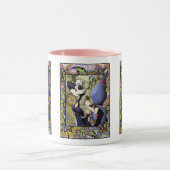 Blond Fairy Bloemen Paarse Mok (Midden)
