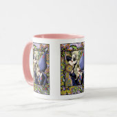 Blond Fairy Bloemen Paarse Mok (Voorkant links)