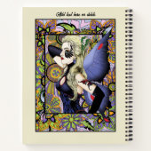 Blond Fairy Bloemen Paarse Notitieboek (Achterkant)