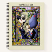 Blond Fairy Bloemen Paarse Notitieboek (Voorkant)