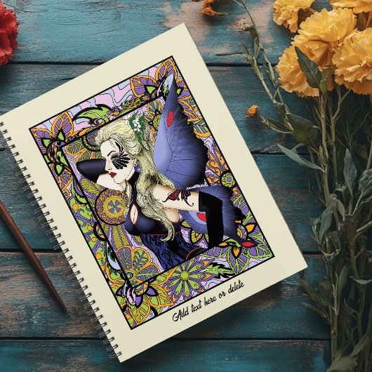 Blond Fairy Bloemen Paarse Planner