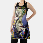 Blond Fairy Bloemen Paarse Schort (Insitu)