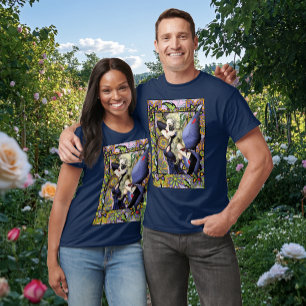 Blond Fairy Bloemen Paarse T-shirt
