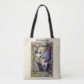Blond Fairy Bloemen Paarse Tote Bag (Voorkant)