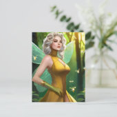 Blond Fairy Briefkaart (Staand voorkant)