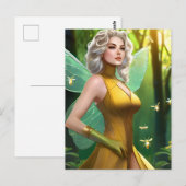 Blond Fairy Briefkaart (Voorkant / Achterkant)