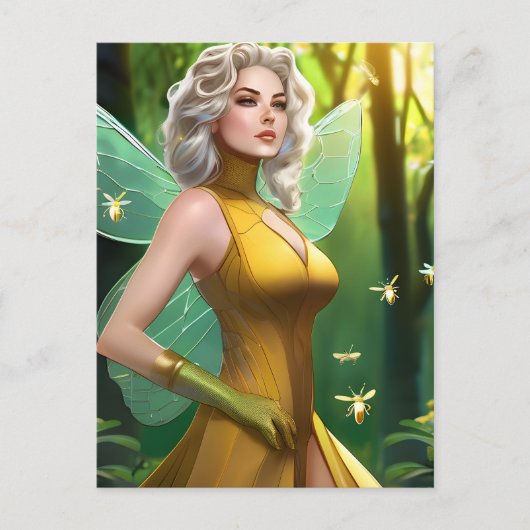 Blond Fairy Briefkaart (Voorkant)