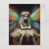 Blond Fairy met een instelling op  koffer Briefkaart (Voorkant)