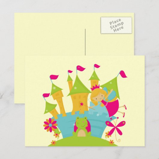 Blond Fairy Princess Briefkaart (Voorkant / Achterkant)